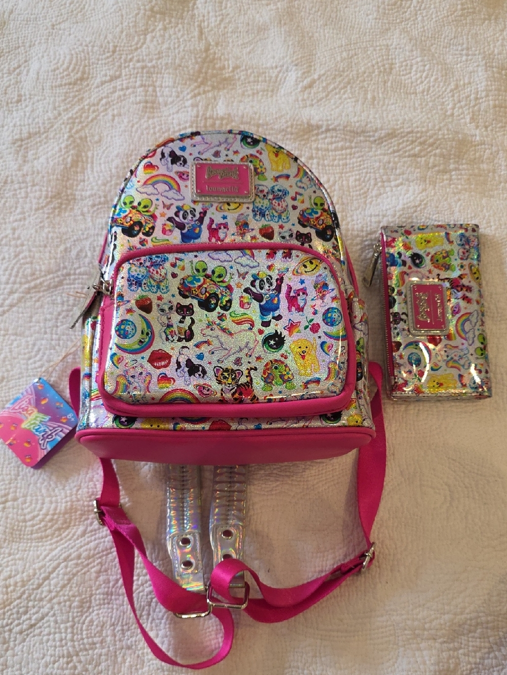 Loungefly Lisa Frank AOP Iridescent Backpack